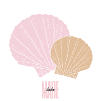 madebabe summer pink beach sea shells Sticker