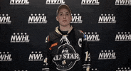 NWHL hockey shrug woho all-star game GIF