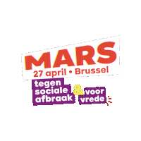 Mars Betoging Sticker by PVDA