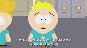 shocked butters stotch GIF by South Park 
