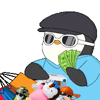 Black Friday Money Sticker by Pudgy Penguins