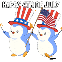 United States Party Sticker by Pudgy Penguins