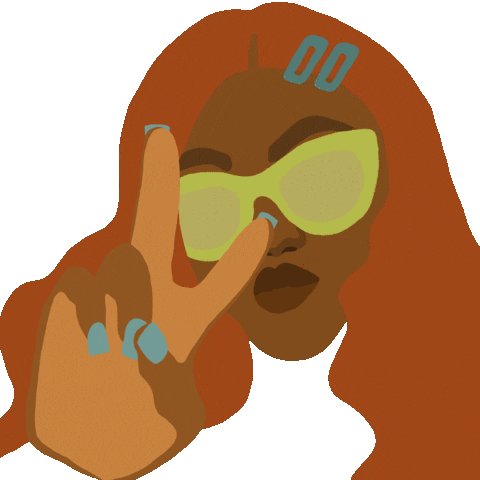 Girl Sunglasses Sticker