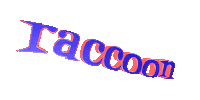 text animal wordart raccoon Sticker