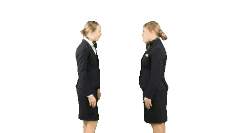 MBOCollegeAirport giphyupload stewardess flightattendant cabincrew Sticker