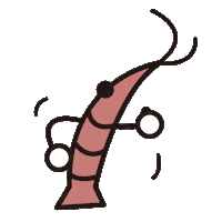 Shrimp Prawn Sticker by okushibashouten