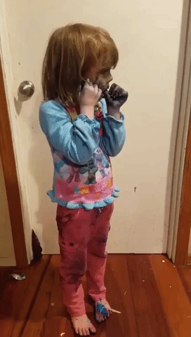 Girl Covered in Food Coloring Denies Getting Into Food Coloring