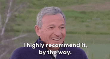 I Highly Recommend It Bob Iger GIF by GIPHY News