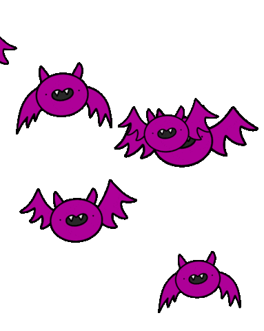 Flying Vampire Bat Sticker by The Squibbles