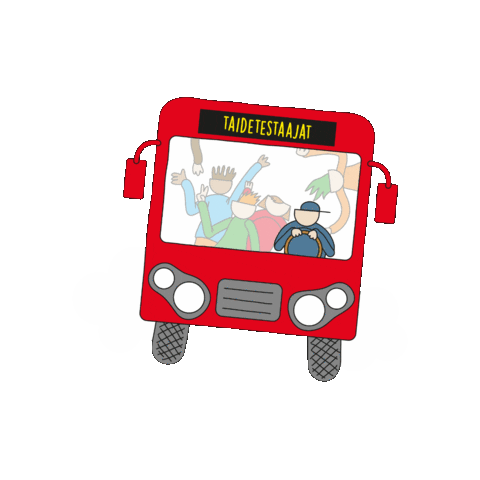 taidetestaajat giphygifmaker bus schoolbus taidetestaajat Sticker