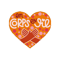 Heart Orange Sticker