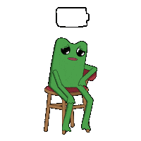 Tired Burnt Out Sticker by fwogs