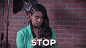 Lilly Singh Stop GIF by A Little Late With Lilly Singh