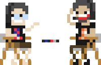 Happy Pixel Sticker by salim cheeks