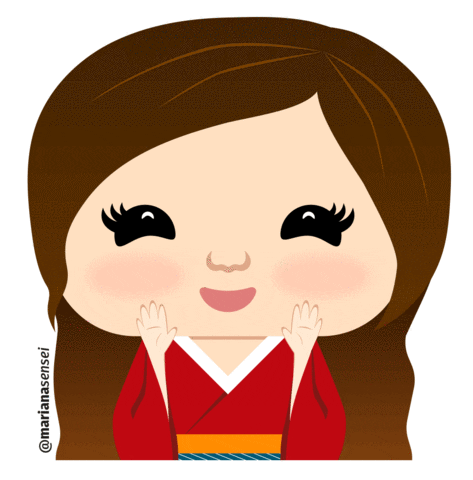Japan Hello Sticker by Mariana Sensei
