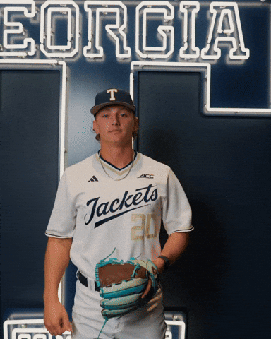 Georgia Tech Baseball GIF by Georgia Tech Yellow Jackets