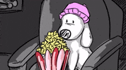 Dog Eating Popcorn GIF by CC0 Studios