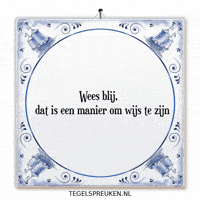Vrolijk Wijsheid GIF by Tegelspreuken.nl