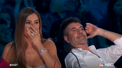 Scared Simon Cowell GIF by America's Got Talent