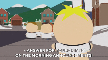 butters stotch crimes GIF by South Park 