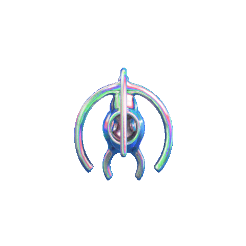 gived loop 3d sculpture futuristic Sticker