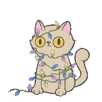 Cat Christmas Sticker