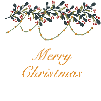Blinking Merry Christmas Sticker