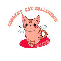 asskfirst cat angel panties consent Sticker