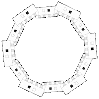 Architecture Clock Sticker by AXEL DE STAMPA