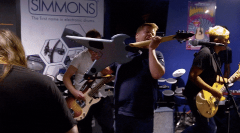 rocking out james corden GIF by The Late Late Show with James Corden