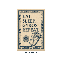 Sleep Eat Sticker by Magic Tours Grecja