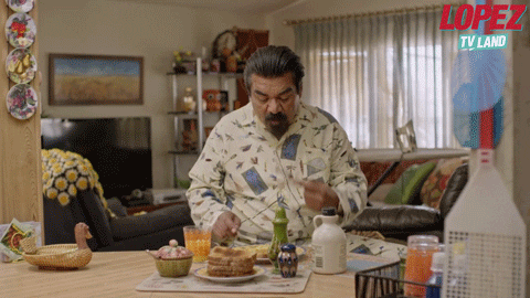 Tv Land Eating GIF by Lopez on TV Land