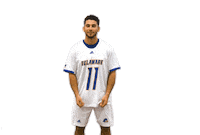 Mens Lacrosse Fun Sticker by Delaware Blue Hens