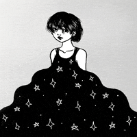 girl star GIF by Ombretta Blasucci