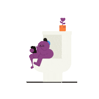 Pooping Toilet Sticker by Alberto Pozo