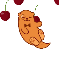 ChillOtterCo wine attitude cherry floating Sticker