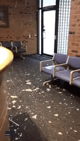 Hailstones Smash Through Ceiling of Medical Center in Canberra