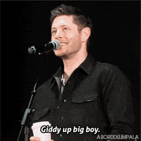aborddelimpala jensen ackles giddy up aborddelimpala GIF