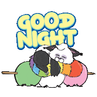 Good Night Rainbow Sticker by Pummeleinhorn
