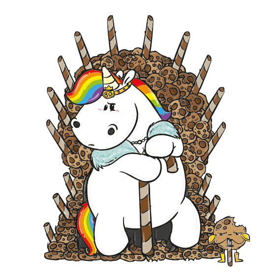 pummeleinhorn giphyupload winter king unicorn Sticker