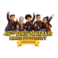 45Thbinus Sticker by gabung.binus