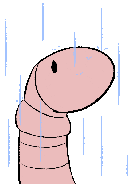 Fuzzyzilla giphyupload sad rain worm Sticker