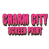 Pink Sticker by Charm City Screen Print