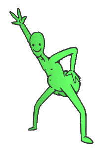 Waving Area 51 Sticker by TheRealCornelius