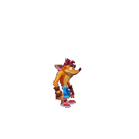 3D Belly Flop Sticker by Crash Bandicoot