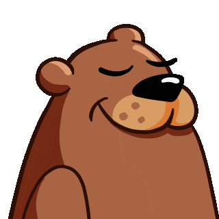 DoomDesign bear chill relax peace Sticker