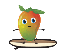 Surfing Fruits Sticker by California Pops