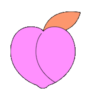 Booty Peach Sticker by Holic Nation