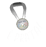 Tokyo 2020 Prata Sticker