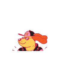 studioslatem dog illustration good vibes cool dog Sticker